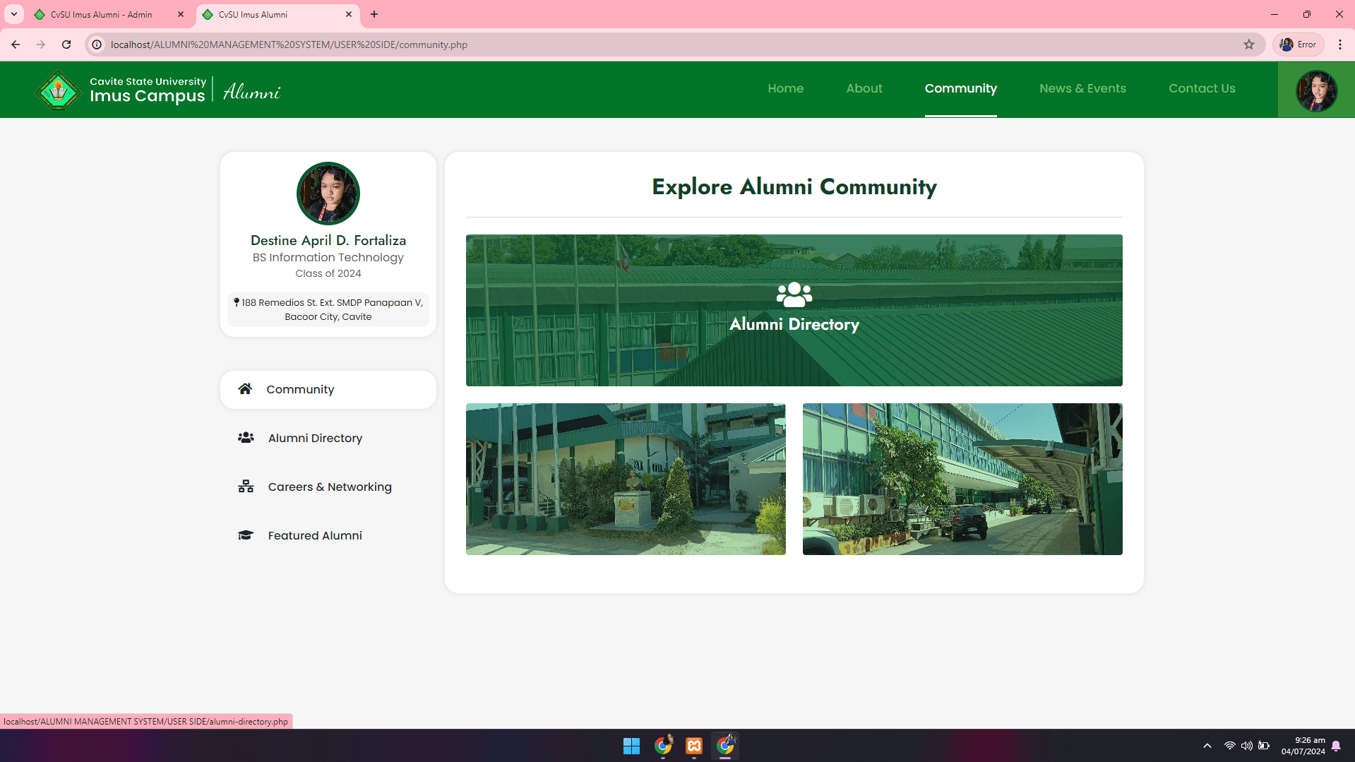 CvSU Imus Alumni Management System - Image 36