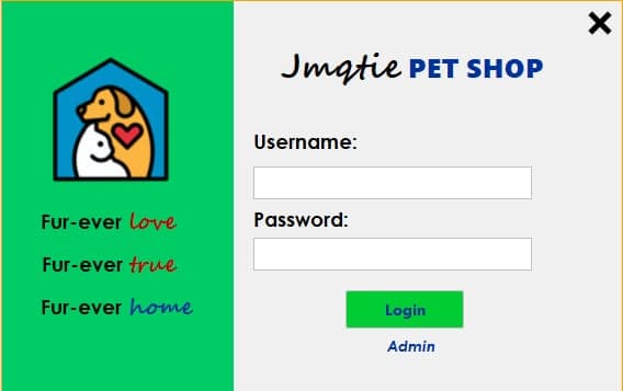 Jmqtie Pet Shop Management System screenshot